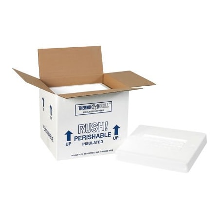 Box Packaging Foam Insulated Shipping Kits 10-1/2L x 8-1/4W x 9-1/4H White 2/Pack 220C